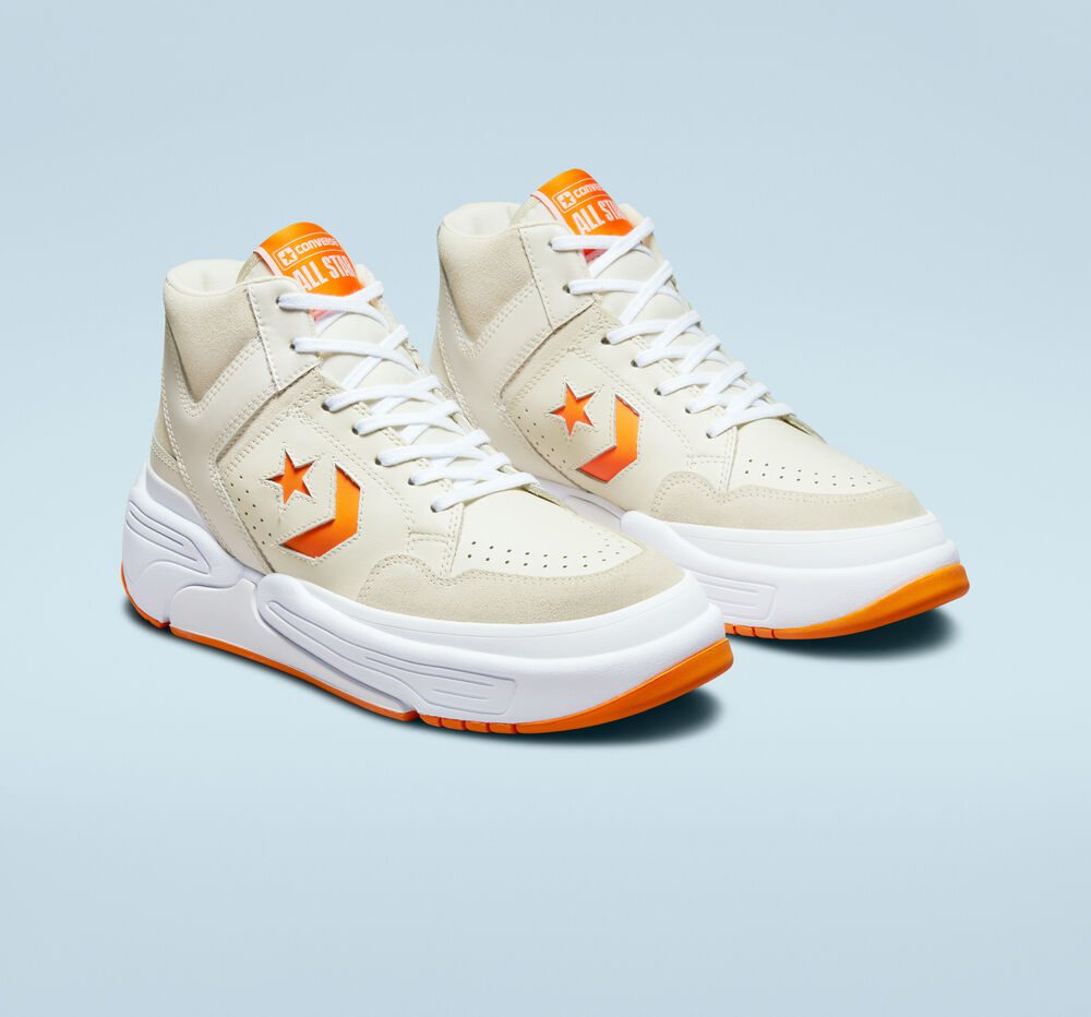 Converse Weapon CX Leather & Suede Egret/sun Ray/wit