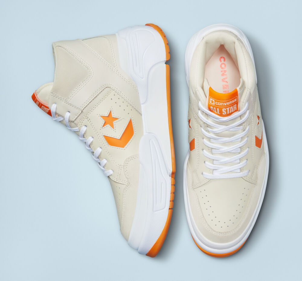 Converse Weapon CX Leather & Suede Egret/sun Ray/wit