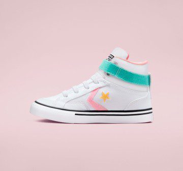 Converse Pro Blaze Strap Glitter Wit/zwart/bleached Coral