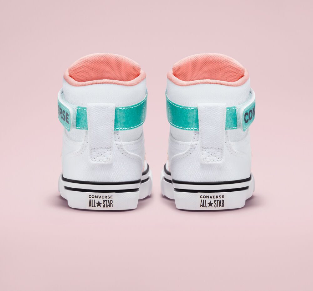 Converse Pro Blaze Strap Glitter Wit/zwart/bleached Coral