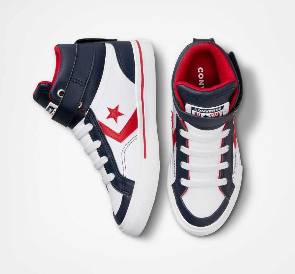 Converse Pro Blaze Strap Wit/obsidian/rood