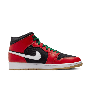 Air Jordan 1 Mid SE Christmas Black / Fire Red / White / Malachite (DQ8417-006)