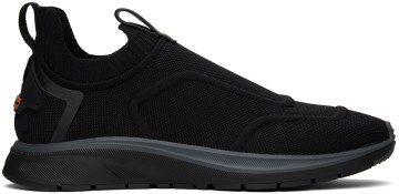 ZEGNA Black Slip-On Sneakers (LHUTS-S5482Z)