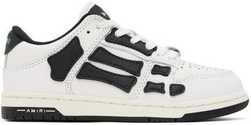 AMIRI Kids Black & White Skel Sneakers (PF22KFS004-004)