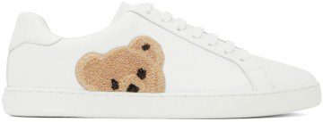 Palm Angels White Teddy Bear Tennis Sneakers (PMIA058C99LEA0010160)
