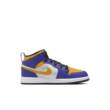 Air Jordan Mid Lakers (PS) Purple / White / Yellow / Black (DQ8424-517)