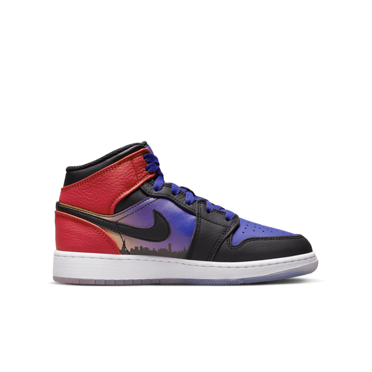air jordan 1 mid black orange purple
