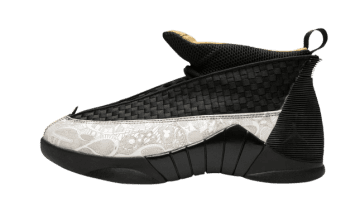 Jordan 15 Retro Laser Black / Metallic Gold-white Laser (317274-071)