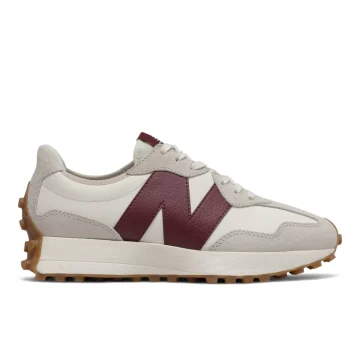New Balance 327 Moonbeam Classic Burgundy (W) White / Red / Grey (WS327KA)