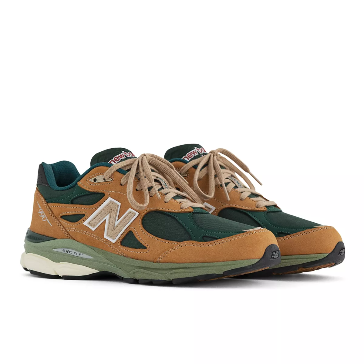 New Balance 990v3 MiUSA Tan Green Tan / Green (M990WG3)