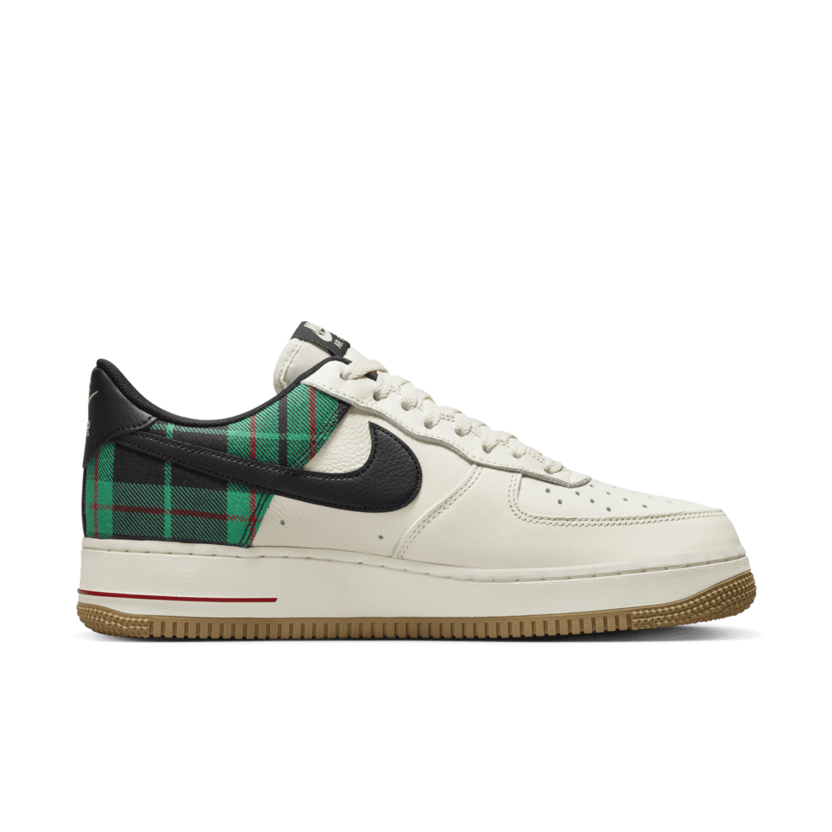 Nike Men's Air Force 1 Low '07 Lx 'Plaid Pale Ivory Stadium Green' Sneakers