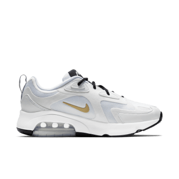 Nike Air Max 200 White Metallic Gold (W) White / Metallic Gold-black-metallic (AT6175-102)