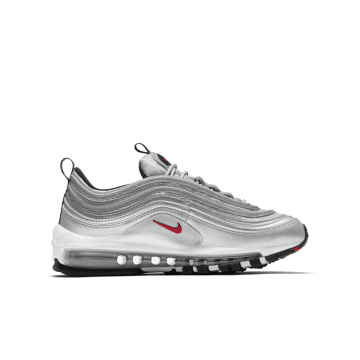 Nike Air Max 97 Silver Bullet (2016/2017) (GS) Metallic Silver / Varsity Red-white-black (918890-001)