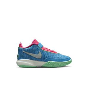 Nike LeBron 20 Laser Blue (PS) Laser Blue / Multi-color / Hyper Pink / Green Glow / Peach Cream / Barely Green (DQ8648-400)