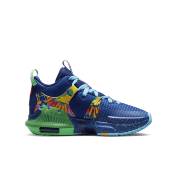 Nike LeBron Witness 7 “Kaleidoscope” (GS) Deep Royal Blue / White / Game Royal / Electric Algae (DQ8650-400)