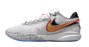 Nike Lebron 20 The Debut White / Metallic Gold-black-university Red-wolf Grey (DJ5422-100/DJ5423-100)