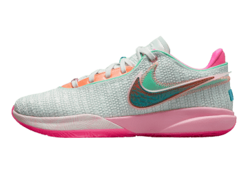 Nike Lebron 20 Time Machine Barely Green / Multi-color / Medium Soft Pink (DJ5423-300/DJ5422-300)