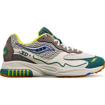 Saucony 3D Grid Hurricane Bodega Beige / Grey / Green (S70764-1)