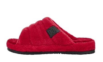 UGG Fluff You Slide Samba Red Samba Red / Black (1117473-SRFF)