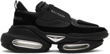 Balmain White B-Bold Low-Top Sneakers (YM1VI277TRPN)
