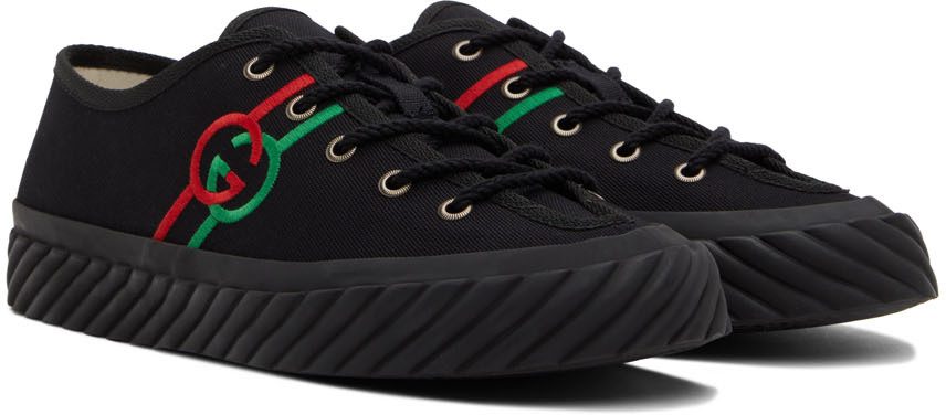 Gucci Black Interlocking G Sneakers (703032 9ARZ0)