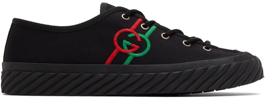 Gucci Black Interlocking G Sneakers (703032 9ARZ0)