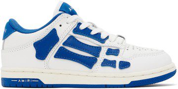 AMIRI Kids Blue & White Skel-Top Sneakers (PF22KFS004-466)