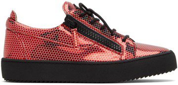 Giuseppe Zanotti Red Metallic Sneakers (RU20005-92900)