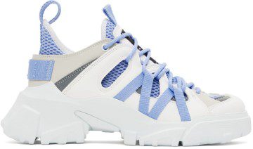MCQ White & Blue Orbyt Descender 2.0 Sneakers (700696R2841)