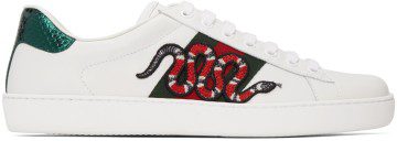 Gucci White Embroidered Ace Sneakers (456230 02JP0)