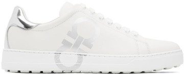 Salvatore Ferragamo White Gancini Sneakers (747634 020489007)