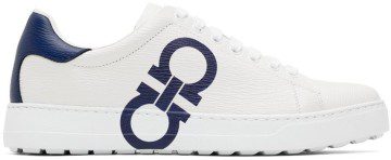 Salvatore Ferragamo White Gancini Sneakers (753086 020489009)