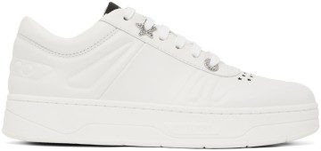 Jimmy Choo White Hawaii/F Sneakers (HAWAII/F CLF)
