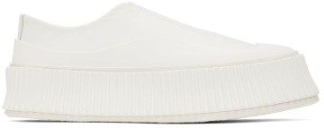 Jil Sander White Slip-On Platform Sneakers (J15WS0003_P4833)