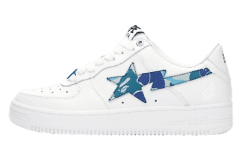 A Bathing Ape Bape Sta Low White ABC Camo Blue (2021) White / White / Blue (1H20191045-BLU)
