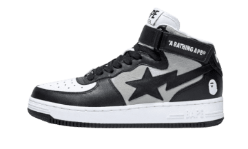 A Bathing Ape Bape Sta Mid Black (2022) Black / Grey / White (1I20-291-010 BLK/1I20191010 BLK)