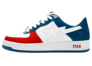 A Bathing Ape Bape Sta USA White / Blue / Red (1I80-291-004/1I80-191-004)