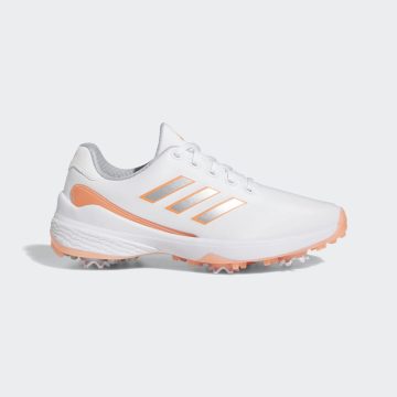 adidas ZG23 Lightstrike Golfschoenen Cloud White / Silver Metallic / Coral Fusion (GZ2176)