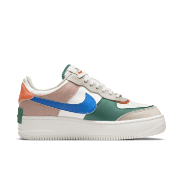 Nike Air Force 1 Low Shadow Sail Signal Blue Green (W) Sail / Signal Blue / Green Noise / Cream (CI0919-109)