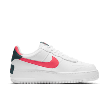 Nike Air Force 1 Low Shadow White Solar Red (W) White / Solar Red / White / Dark Teal Green (DB3902-100)
