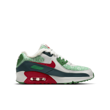 Nike Air Max 90 SE Christmas (GS) White / Dark Atomic Teal / Lucky Green / University Red (DC1621-100)