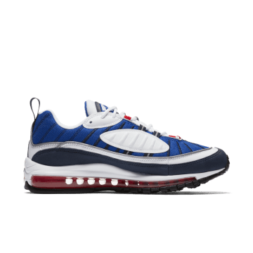 Nike Air Max 98 Gundam (2018) White / University Red-obsidian-metallic Silver-game Royal-black (640744-100)