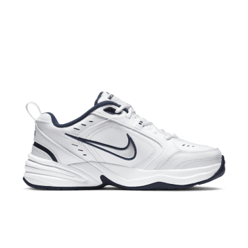 Nike Air Monarch IV White Navy White / Metallic Silver (415445-102)