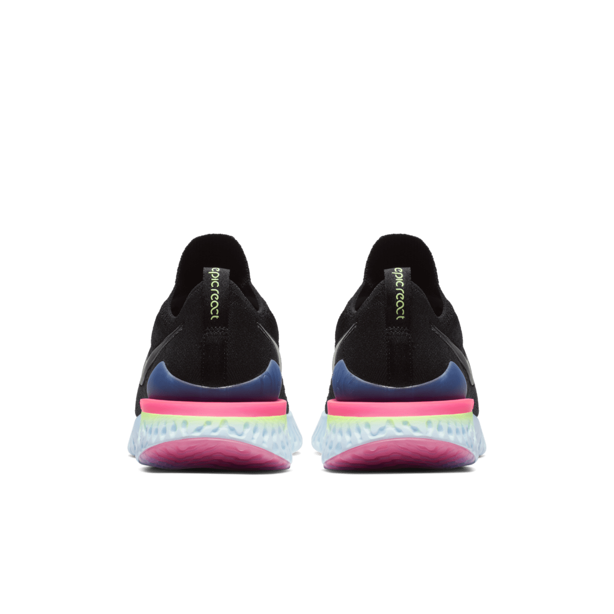nike epic react flyknit 2 black sapphire hyper pink