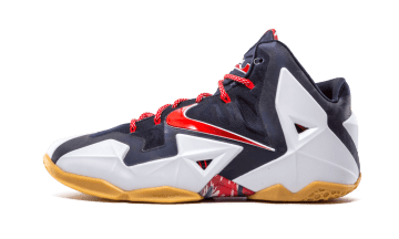 Nike LeBron 11 Independence Day White / University Red-obsidian-pure Platinum (616175-164)