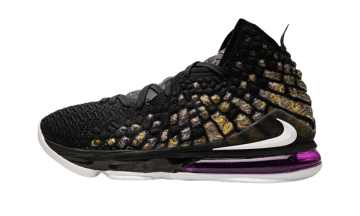 Nike LeBron 17 Lakers Black / White-eggplant-amarillo (BQ3177-004/BQ3178-004)