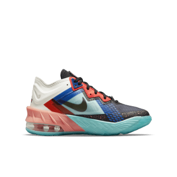 Nike Lebron 18 Low Summit White Space Jam (GS) Summit White / Dynamic Turquoise-crimson Bliss-black (DJ3760-115)