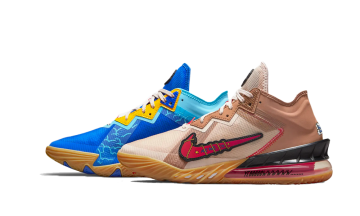 Nike Lebron 18 Low Wile E. vs Roadrunner Space Jam Racer Blue / Baltic Blue-university Gold-white (CV7562-401/CV7564-401)