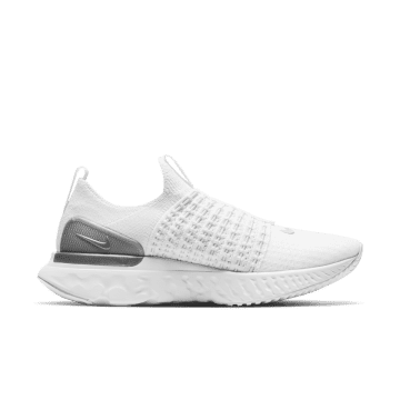 Nike React Phantom Run Flyknit 2 White Pure Platinum (W) White / White-pure Platinum-metallic Silver (CJ0280-100)