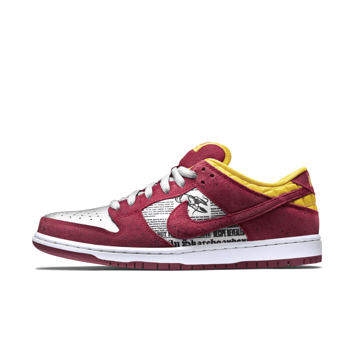 Nike SB Dunk Low Rukus Crawfish Action Red / Metallic Silver-tour ...